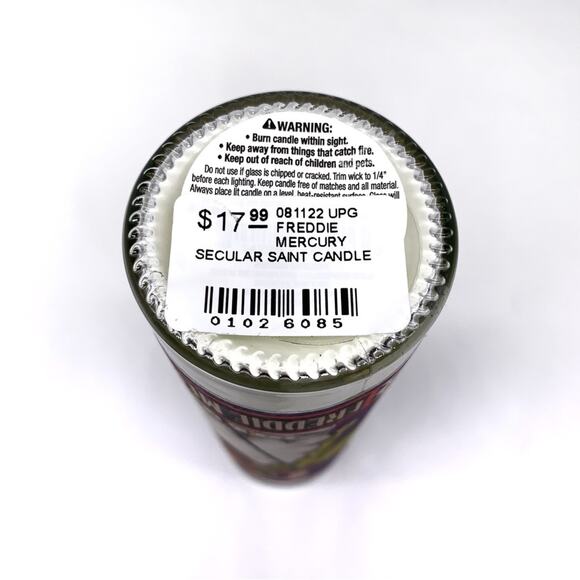 NWT SECULAR SAINTS Freddie Mercury Prayer Candle 8.5" - Picture 3 of 3